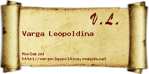 Varga Leopoldina névjegykártya