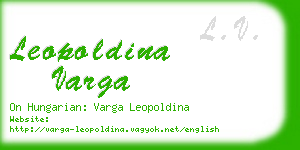leopoldina varga business card